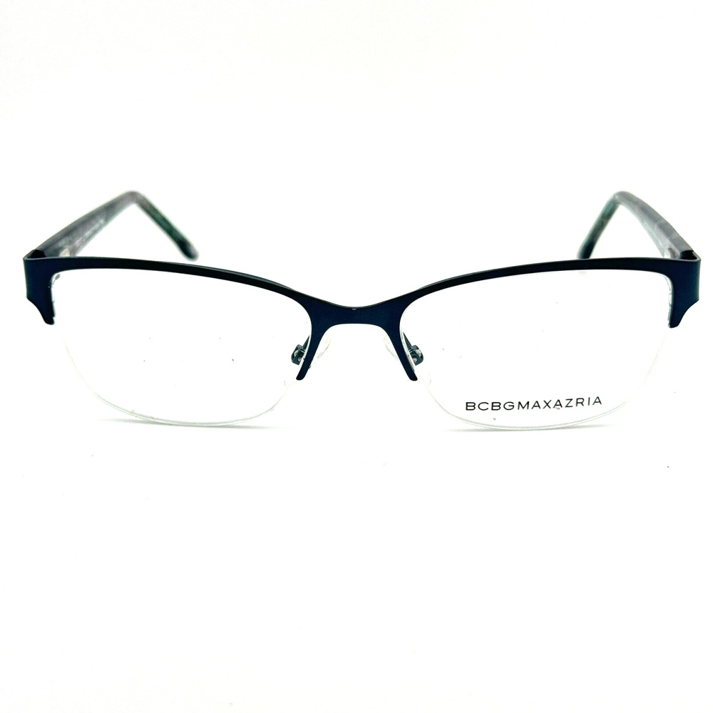 BCBGMaxazria Cat Eye Half Rim Eyeglasses Flex KANA TEAL 53 17 135 H12744